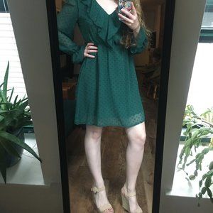 🌞Green SHEIN Ruffled Dress🌞
